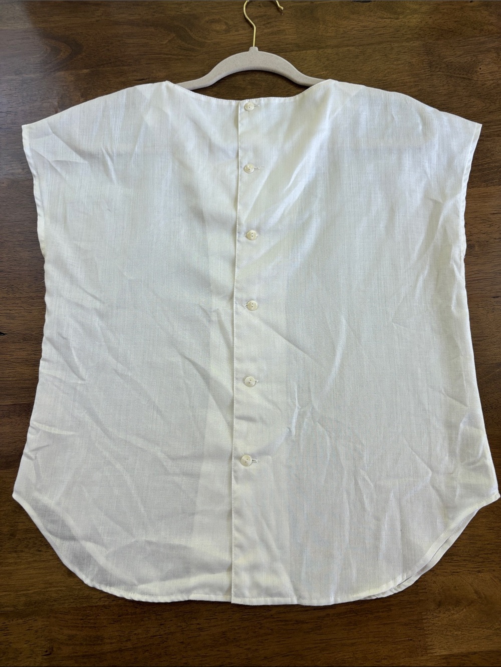 Women’s L.Mario White Short Sleeve Blouse with Floral Lace Embroidered Collar - Picture 3 of 4